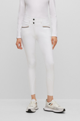 BOSS EQUESTRIAN Women's Breeches Full Grip Hailey White - Ridershouse.com