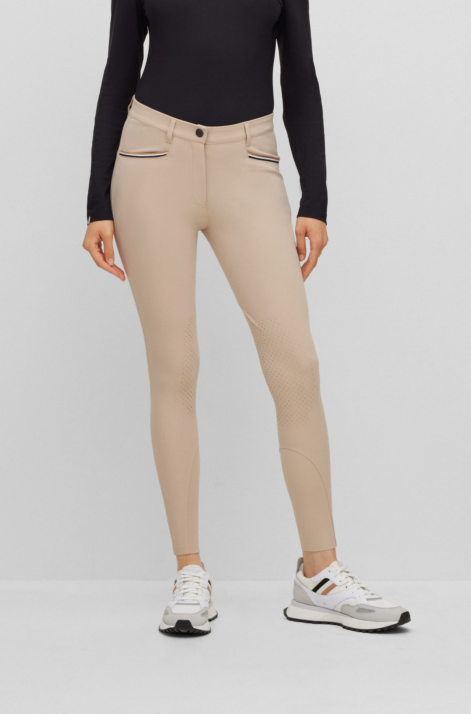 BOSS EQUESTRIAN Dames Rijbroek Knie Grip Hazel Beige - Ridershouse.com BOSS EQUESTRIAN Dames Rijbroek Knie Grip Hazel Beige - Ridershouse.com