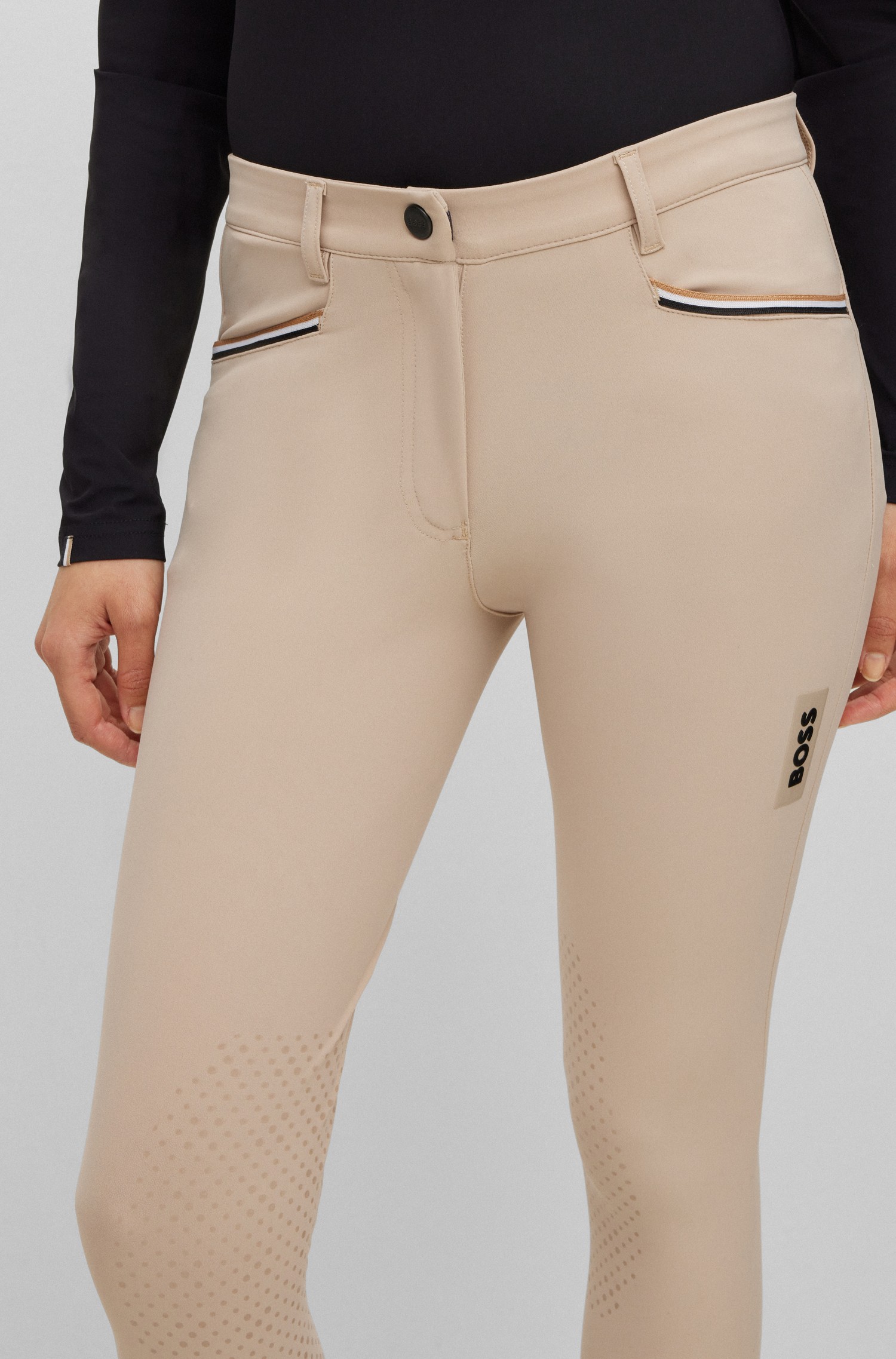 BOSS EQUESTRIAN Dames Rijbroek Knie Grip Hazel Beige - Ridershouse.com BOSS EQUESTRIAN Dames Rijbroek Knie Grip Hazel Beige - Ridershouse.com