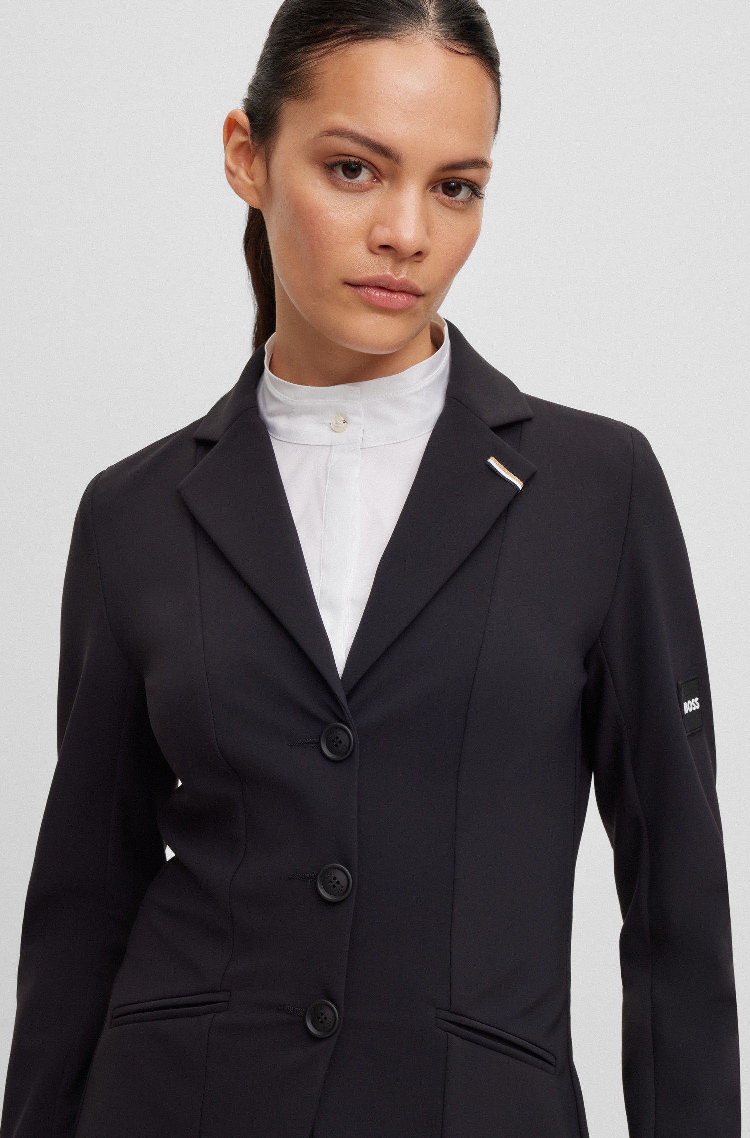 BOSS EQUESTRIAN Women's Competition Jacket Anna Black - Ridershouse.com BOSS EQUESTRIAN Women's Competition Jacket Anna Black - Ridershouse.com