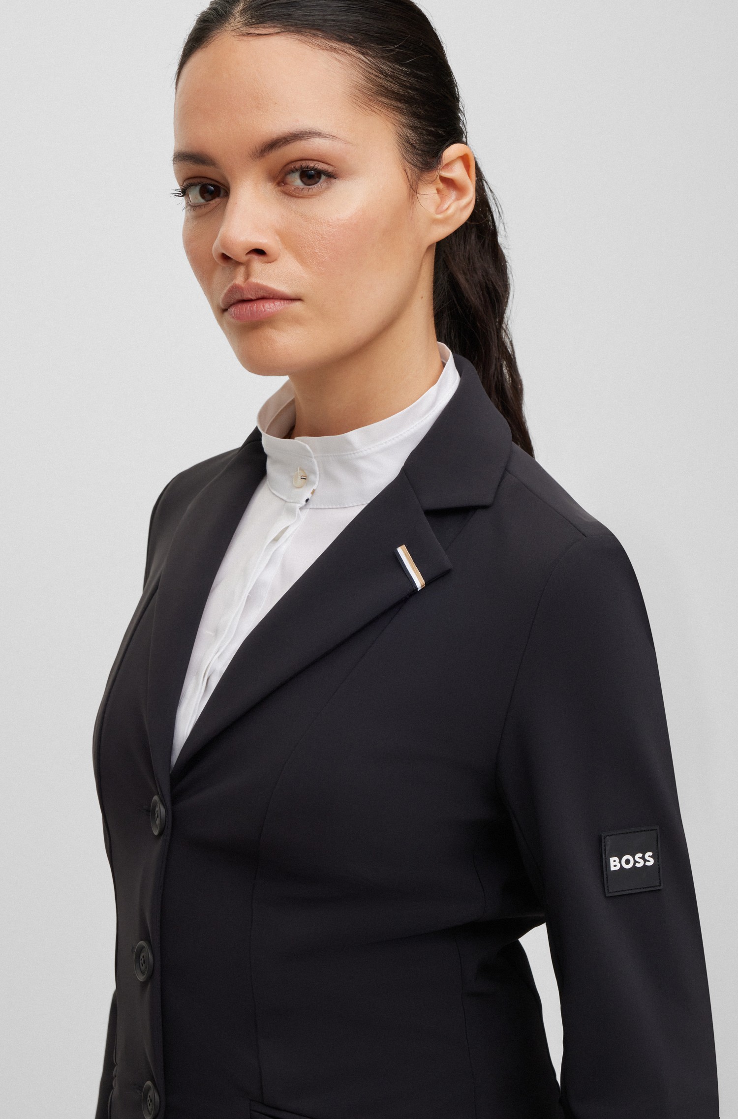 BOSS EQUESTRIAN Women's Competition Jacket Anna Black - Ridershouse.com BOSS EQUESTRIAN Women's Competition Jacket Anna Black - Ridershouse.com