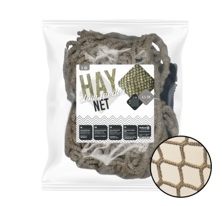 Hooinet Slowfeeder 5KG Maaswijdte 45MM, perfect voor in de paddock, weide en stal Hooinet Slowfeeder 5KG Maaswijdte 45MM, perfect voor in de paddock, weide en stal