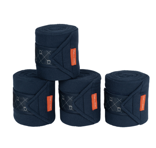 Ridershouse:  Eskadron Platinum Edition Bandages Fleece kleur blauw - full
