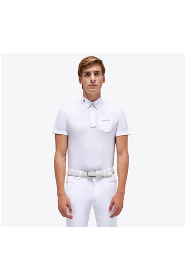 Ridershouse: Zwart CT S/S Heren Piquet Button Polo Met Borstvakje - maat S Ridershouse: Zwart CT S/S Heren Piquet Button Polo Met Borstvakje - maat S