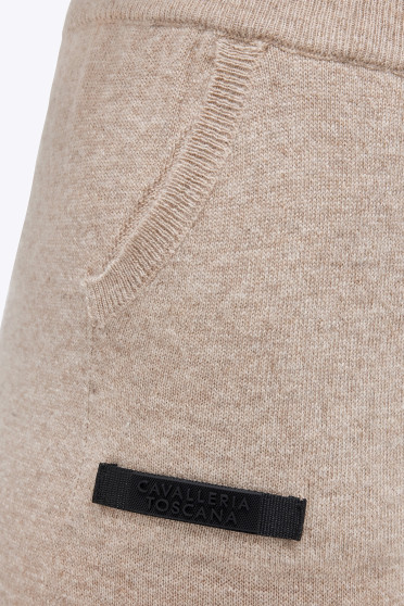 Cavalleria Toscana Label Cashmere Blend Joggers Beige/Sand, Heerijk voor een huispak