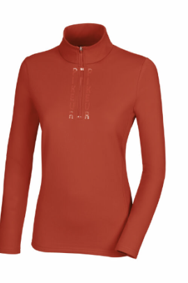 Pikeur Women's Zip Shirt - Color Orange - Ridershouse.com
