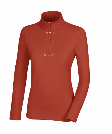 Pikeur Dames Zip Shirt - Kleur Oranje - Ridershouse.com Pikeur Dames Zip Shirt - Kleur Oranje - Ridershouse.com