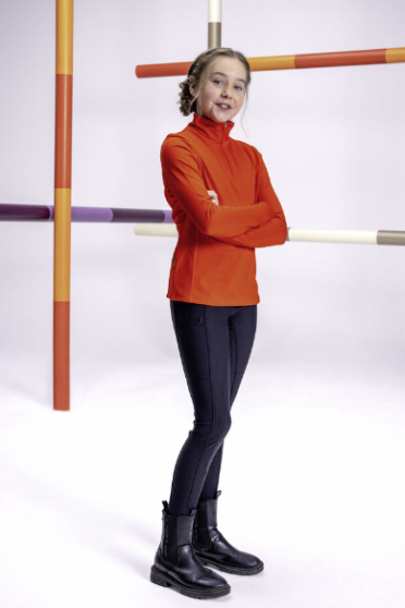 Pikeur Dames Zip Shirt - Kleur Oranje - Ridershouse.com Pikeur Dames Zip Shirt - Kleur Oranje - Ridershouse.com