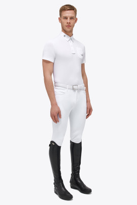 Ridershouse: Cavalleria Toscana S/S Zip Competition Polo With Pocket white Ridershouse: Cavalleria Toscana S/S Zip Competition Polo With Pocket white