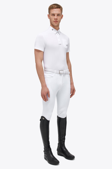 Ridershouse: Cavalleria Toscana S/S Zip Competition Polo With Pocket wit Ridershouse: Cavalleria Toscana S/S Zip Competition Polo With Pocket wit