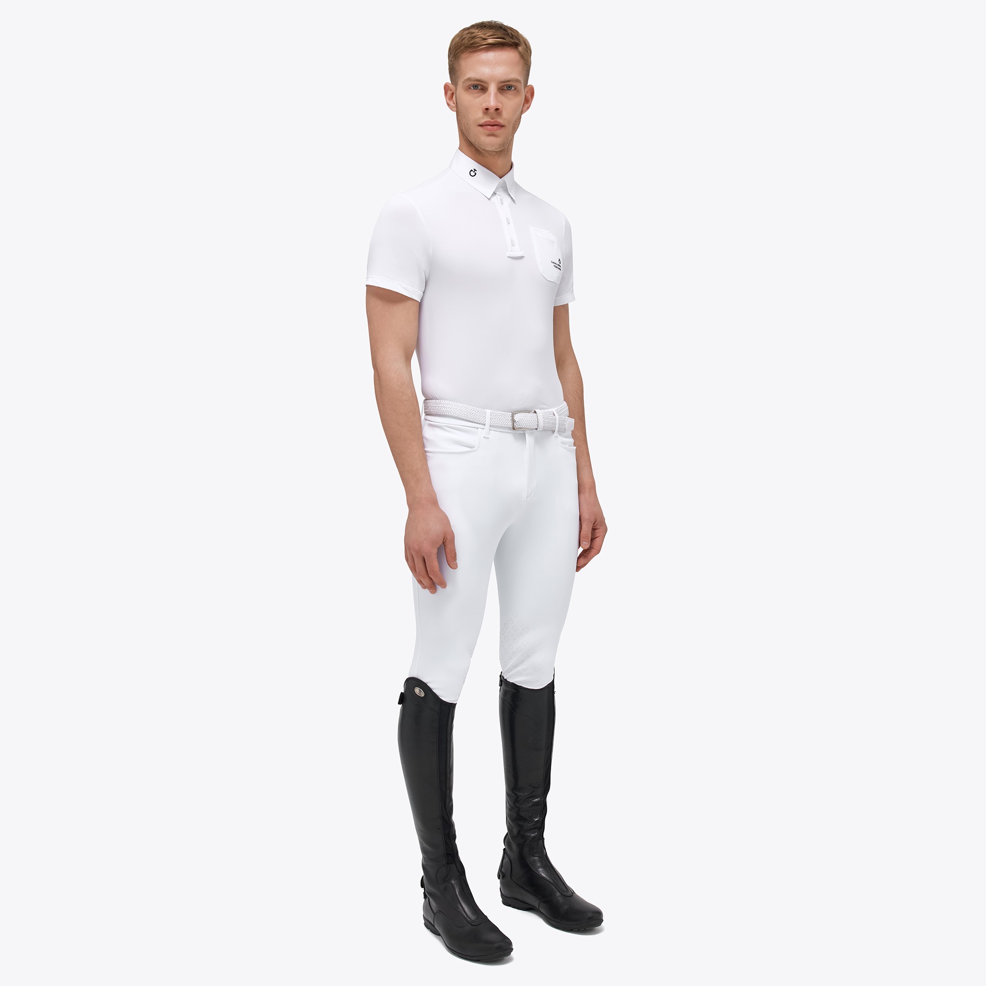 Ridershouse: Cavalleria Toscana S/S Zip Competition Polo With Pocket wit Ridershouse: Cavalleria Toscana S/S Zip Competition Polo With Pocket wit