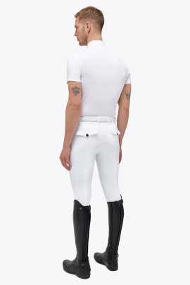 Ridershouse: Cavalleria Toscana S/S Zip Competition Polo With Pocket white Ridershouse: Cavalleria Toscana S/S Zip Competition Polo With Pocket white