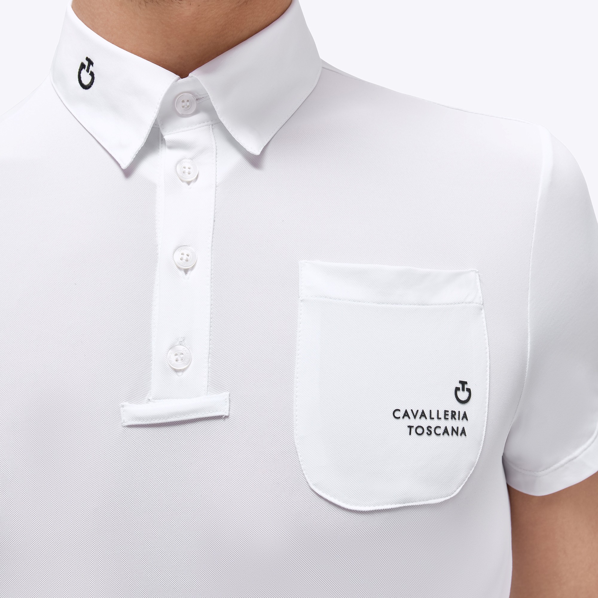 Ridershouse: Cavalleria Toscana S/S Zip Competition Polo With Pocket wit Ridershouse: Cavalleria Toscana S/S Zip Competition Polo With Pocket wit