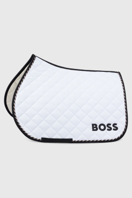Ridershouse: BOSS EQUESTRIAN Jumping Zadeldekje Signature - kleur wit