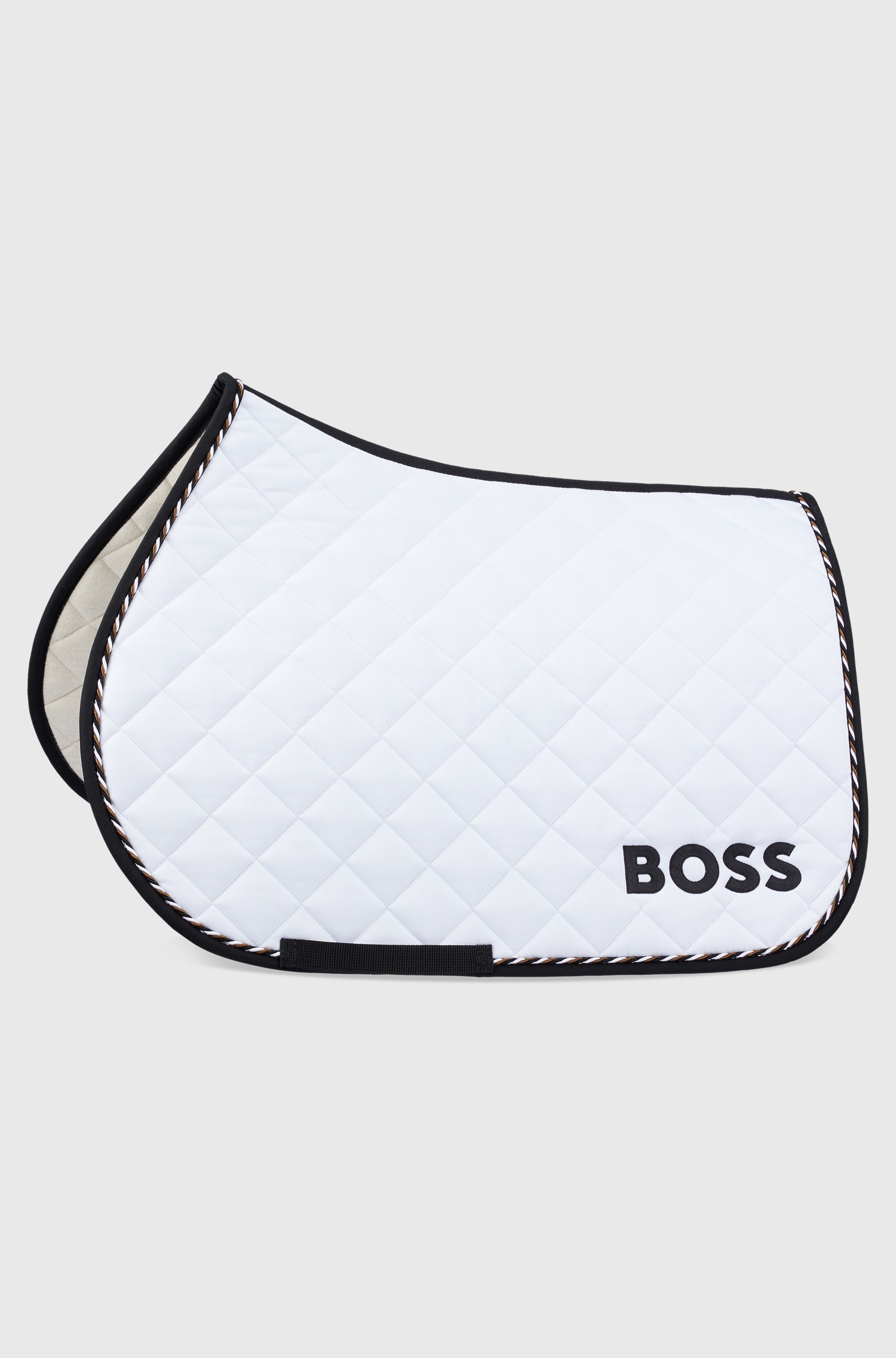 Ridershouse: BOSS EQUESTRIAN Jumping Zadeldekje Signature - kleur wit Ridershouse: BOSS EQUESTRIAN Jumping Zadeldekje Signature - kleur wit