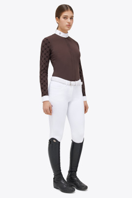 Ridershouse: Cavalleria Toscana  L/S Competition Shirt Mini Orbit Flock Brown