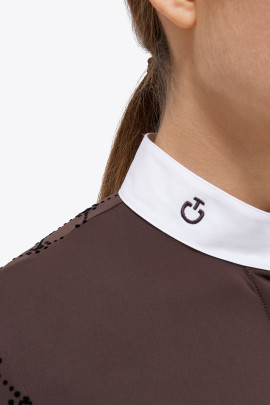 Ridershouse: Cavalleria Toscana L/S Competition Shirt Mini Orbit Flock bruin Ridershouse: Cavalleria Toscana L/S Competition Shirt Mini Orbit Flock bruin