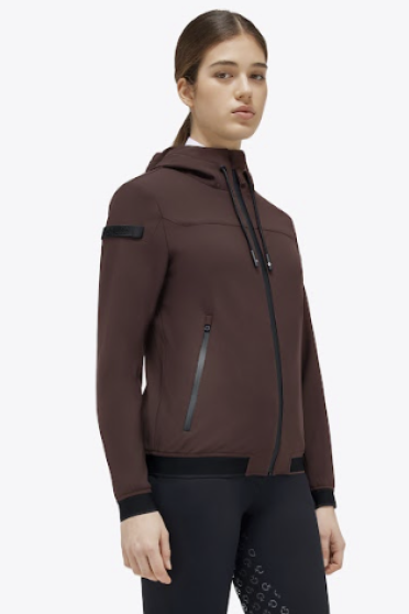 Cavalleria Toscana Dames Jersey En Velvet Hooded Full Zip Softshell Jas Cavalleria Toscana Dames Jersey En Velvet Hooded Full Zip Softshell Jas