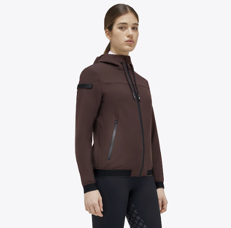 Cavalleria Toscana Dames Jersey En Velvet Hooded Full Zip Softshell Jas Cavalleria Toscana Dames Jersey En Velvet Hooded Full Zip Softshell Jas