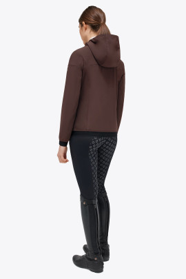 Cavalleria Toscana Dames Jersey En Velvet Hooded Full Zip Softshell Jas Cavalleria Toscana Dames Jersey En Velvet Hooded Full Zip Softshell Jas