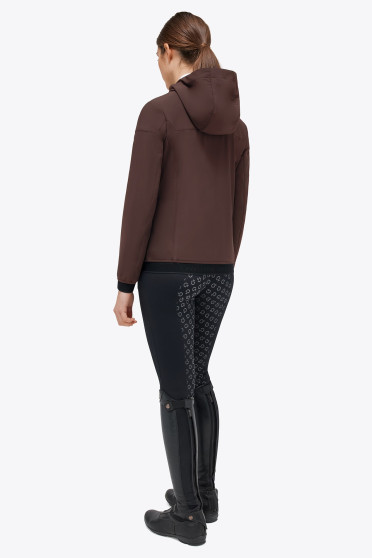Cavalleria Toscana Dames Jersey En Velvet Hooded Full Zip Softshell Jas Cavalleria Toscana Dames Jersey En Velvet Hooded Full Zip Softshell Jas