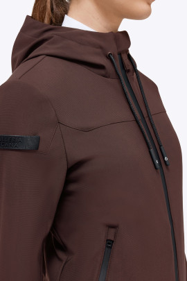Cavalleria Toscana Dames Jersey En Velvet Hooded Full Zip Softshell Jas Cavalleria Toscana Dames Jersey En Velvet Hooded Full Zip Softshell Jas