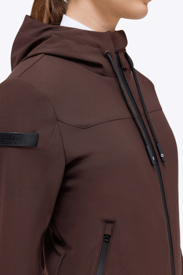 Cavalleria Toscana Dames Jersey En Velvet Hooded Full Zip Softshell Jas Cavalleria Toscana Dames Jersey En Velvet Hooded Full Zip Softshell Jas