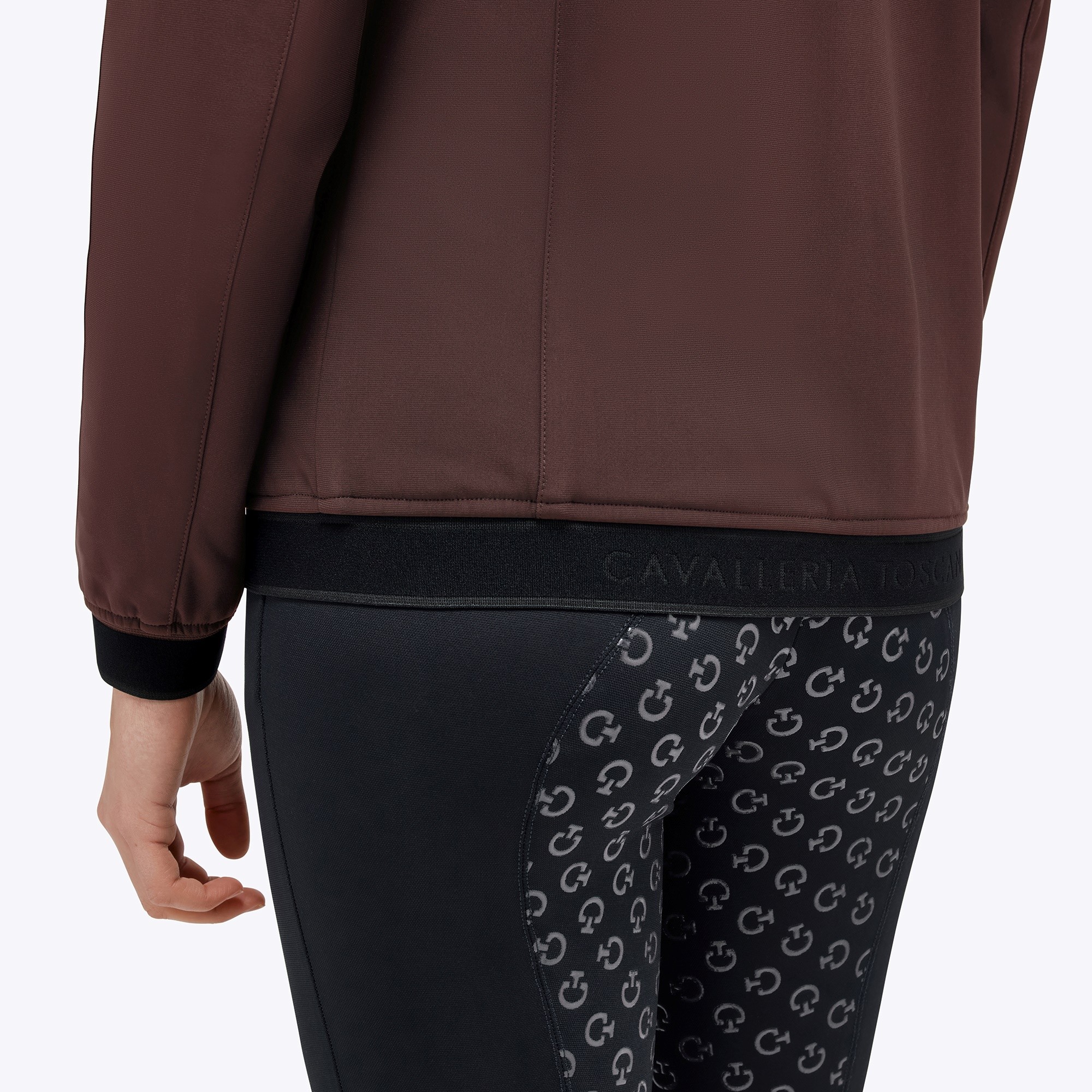 Cavalleria Toscana Dames Jersey En Velvet Hooded Full Zip Softshell Jas Cavalleria Toscana Dames Jersey En Velvet Hooded Full Zip Softshell Jas