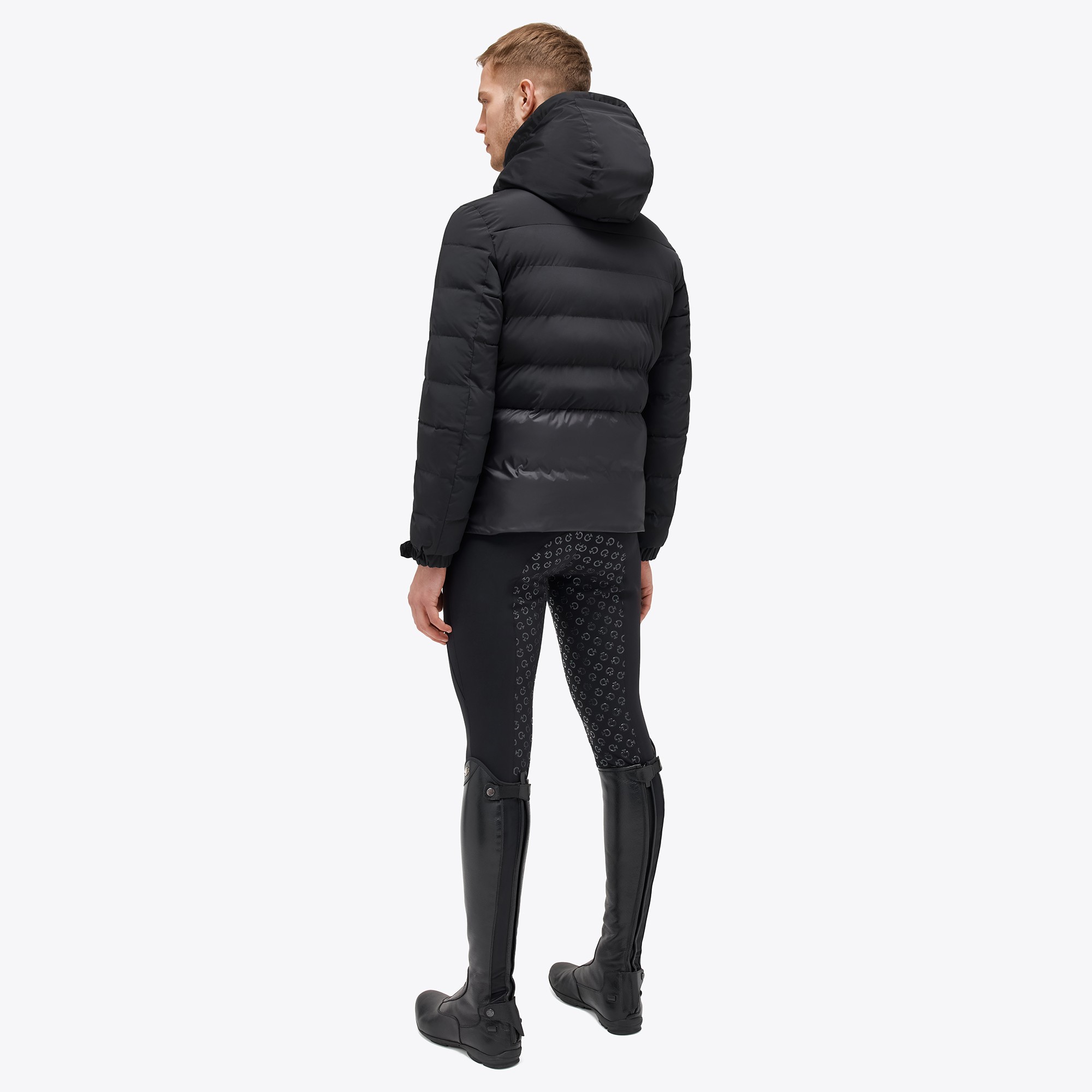 Ridershouse: Cavalleria Toscana Heren Jas Hooded Nylon Puffer kleur Zwart Ridershouse: Cavalleria Toscana Heren Jas Hooded Nylon Puffer kleur Zwart