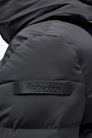 Ridershouse: Cavalleria Toscana Heren Jas Hooded Nylon Puffer kleur Zwart Ridershouse: Cavalleria Toscana Heren Jas Hooded Nylon Puffer kleur Zwart
