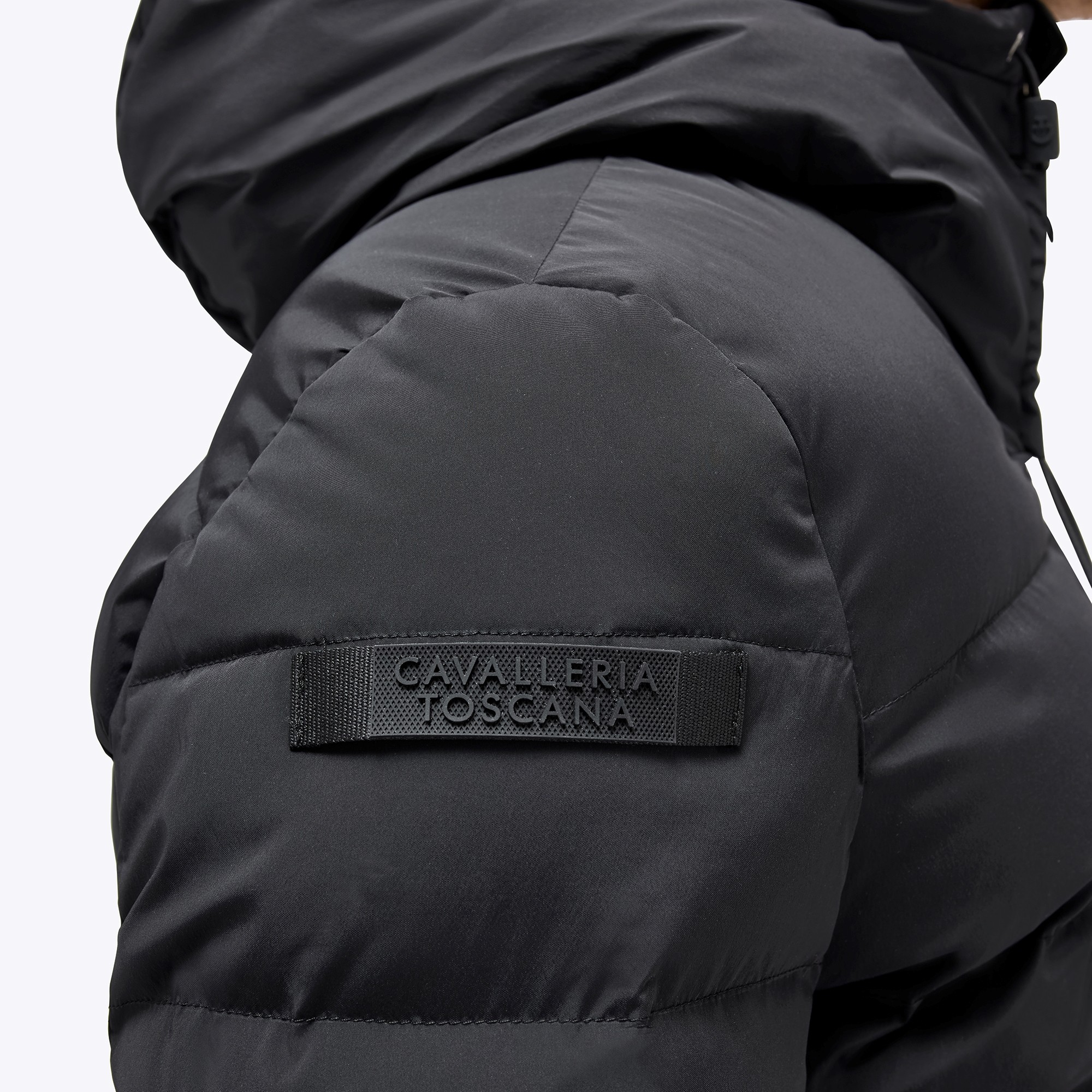 Ridershouse: Cavalleria Toscana Heren Jas Hooded Nylon Puffer kleur Zwart Ridershouse: Cavalleria Toscana Heren Jas Hooded Nylon Puffer kleur Zwart