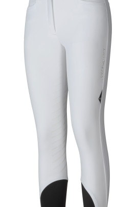 Ridershouse: Equiline Dames Rijbroek Cedar Full Grip - kleuren zwart, wit en blauw