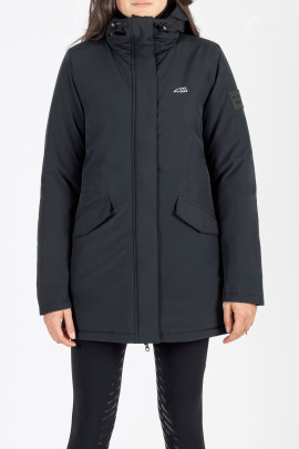 Ridershouse: Equiline Women's Winter Jacket Citc - in de kleur zwart met wit logo