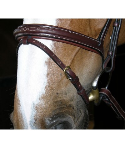 show original title Details about  / QHP Bridle Sedna Leather Padded from the Q-Cross Line Wide Neck Piece 2 FB.