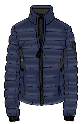 Ridershouse: Vestrum Men's Winter Padded Jacket Valverde - color Navy Blue