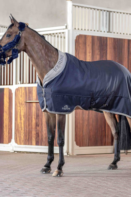 Ridershouse: Equiline Staldeken Anthuriu 400 Grams - kleuren Blauw/Grijs