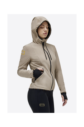 Ridershouse: RG Jersey Soft Shell Jas Met Capuchon En Rits - kleur beige