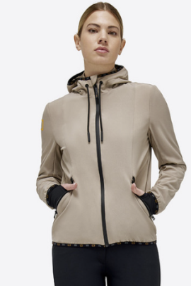 Ridershouse: RG Jersey Soft Shell Jas Met Capuchon En Rits - kleur beige Ridershouse: RG Jersey Soft Shell Jas Met Capuchon En Rits - kleur beige