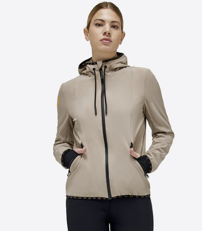 Ridershouse: RG Jersey Soft Shell Jas Met Capuchon En Rits - kleur beige Ridershouse: RG Jersey Soft Shell Jas Met Capuchon En Rits - kleur beige