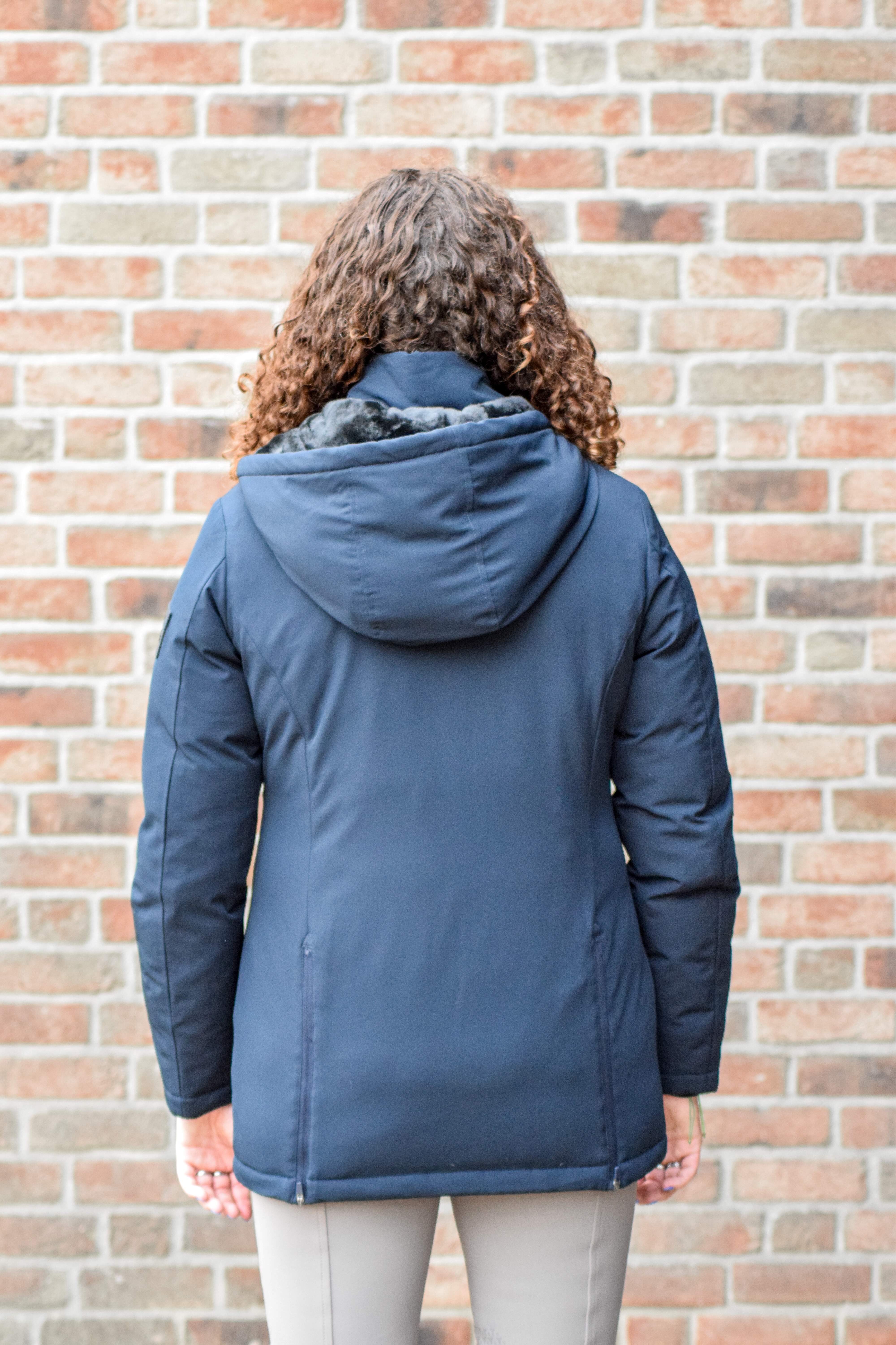 Ridershouse: Equiline Women's Winter Jacket Cadoc - in de kleur Navy Blue Ridershouse: Equiline Women's Winter Jacket Cadoc - in de kleur Navy Blue