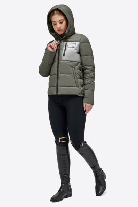 Ridershouse: RG Italy - Women's Padded Hooded Jacket in the color Green Ridershouse: RG Italy - Women's Padded Hooded Jacket in the color Green