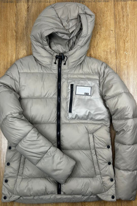 Ridershouse: RG Italy - Women's Padded Hooded Jacket in the color beige