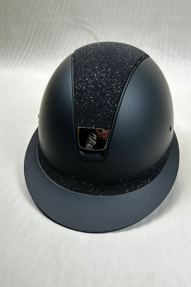 Ridershouse: Samshield Miss Shield Cap Zwart Shadowmatt Crystal Fabric