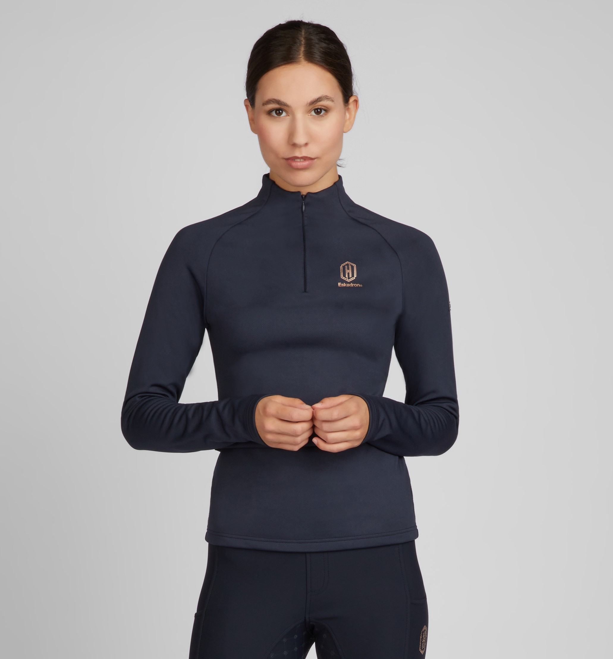Ridershouse: Eskadron Women's Half Zip Trainingsshirt Heritage - Dark Blue
