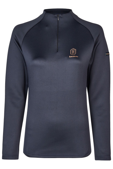 Ridershouse: Eskadron Dames Half Zip Trainingsshirt Heritage - Donkerblauw