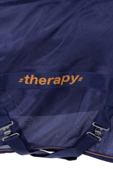 Ridershouse: Bucas Therapy Mesh Cooler - in de kleur Navy/Orange 145/198 Ridershouse: Bucas Therapy Mesh Cooler - in de kleur Navy/Orange 145/198