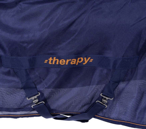 Ridershouse: Bucas Therapy Mesh Cooler - in de kleur Navy/Orange 145/198 Ridershouse: Bucas Therapy Mesh Cooler - in de kleur Navy/Orange 145/198
