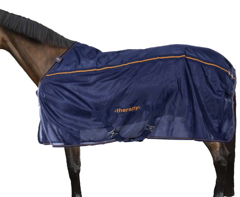 Ridershouse: Bucas Therapy Mesh Cooler - in de kleur Navy/Orange 145/198 Ridershouse: Bucas Therapy Mesh Cooler - in de kleur Navy/Orange 145/198
