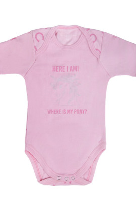 QHP Bodysuit Bobby For Babbies Pink - By Ridershouse.com perfect for gift