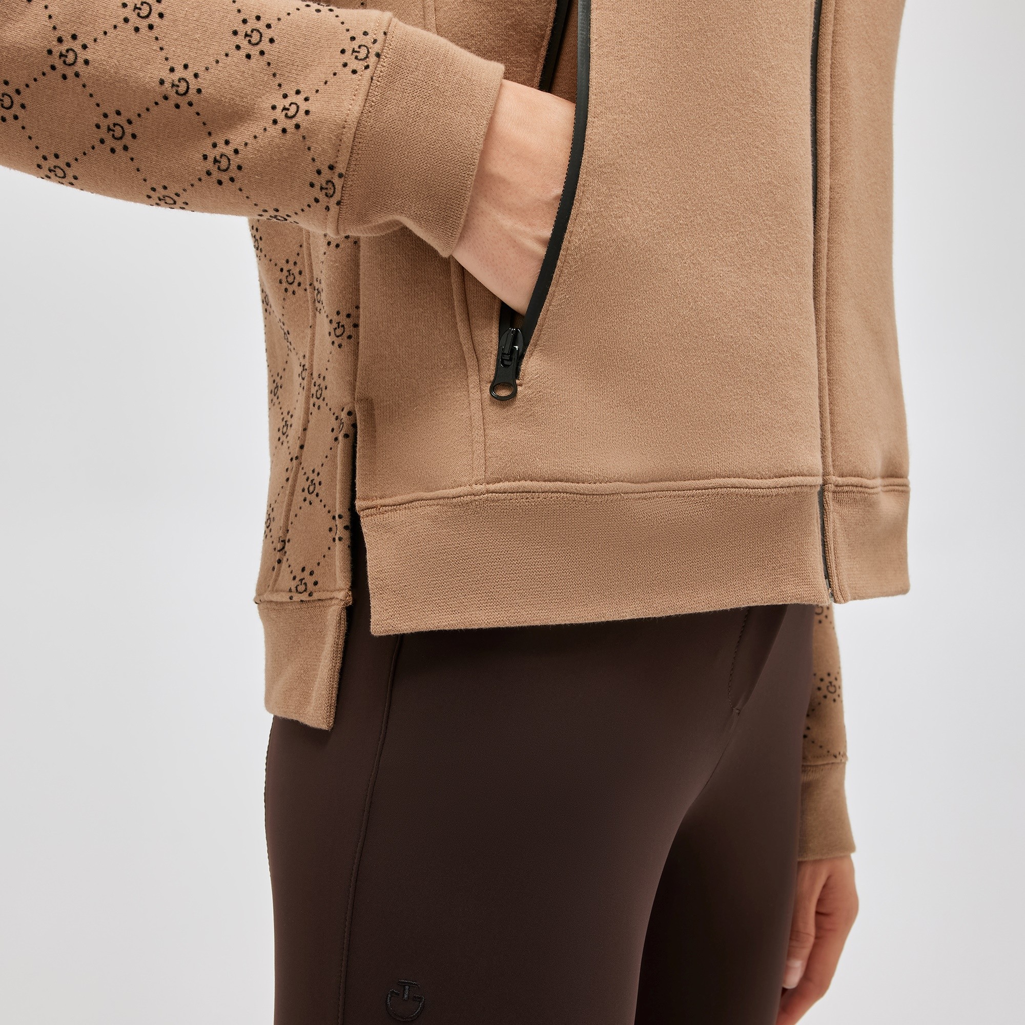 Ridershouse: Cavalleria Toscana Women's Hooded Zip Sweater CT Mini Orbit Ridershouse: Cavalleria Toscana Women's Hooded Zip Sweater CT Mini Orbit
